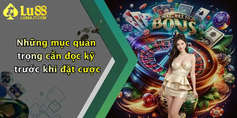 Những mục quan trọng cần đọc kỹ trước khi đặt cược